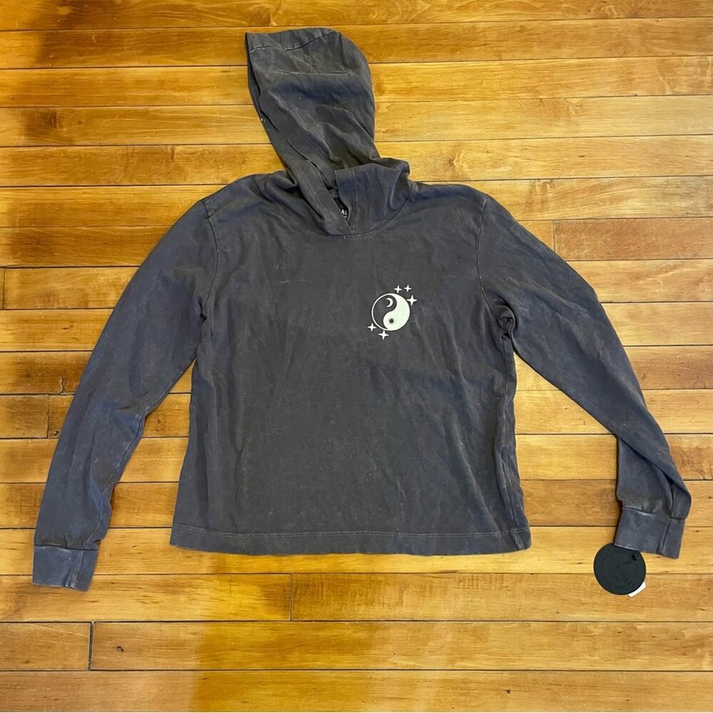 NWT Tiny Whales Grey Cosmic Hooded Tee